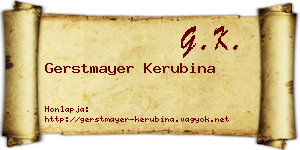 Gerstmayer Kerubina névjegykártya